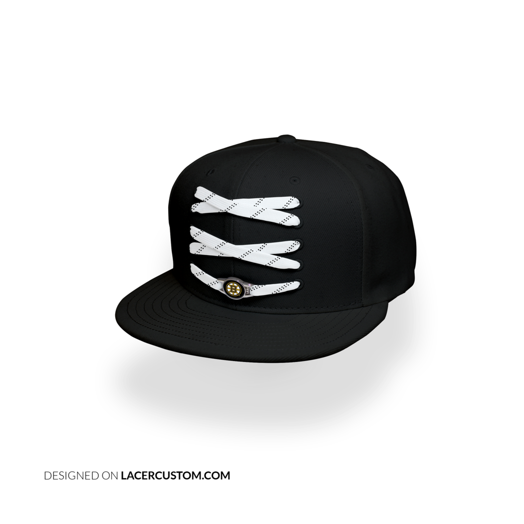 Boston Custom Black Hockey Lacer Snapback Set