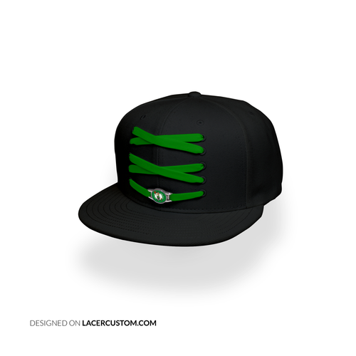 Boston Custom Black Basketball Lacer Snapback Set