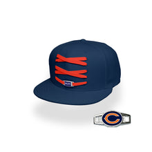 Load image into Gallery viewer, Chicago Custom Navy Football Lacer Snapback Set
