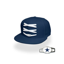 Load image into Gallery viewer, Dallas Custom Navy Football Lacer Snapback Set
