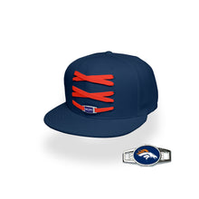 Load image into Gallery viewer, Denver Custom Navy Football Lacer Snapback Set