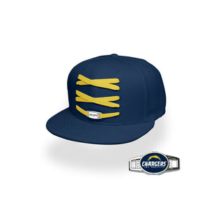 Los Angeles Custom Navy Football Lacer Snapback Set