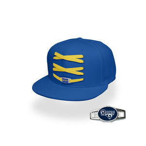 Los Angeles Custom Royal Football Lacer Snapback Set