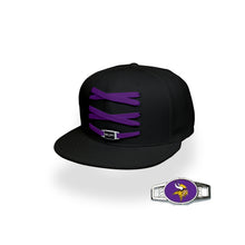 Load image into Gallery viewer, Minnesota Custom Black Football Lacer Snapback Set